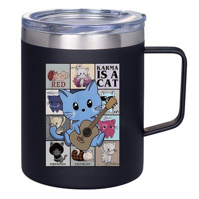 Karma Is Cat Album 12oz Stainless Steel Coffee Mug