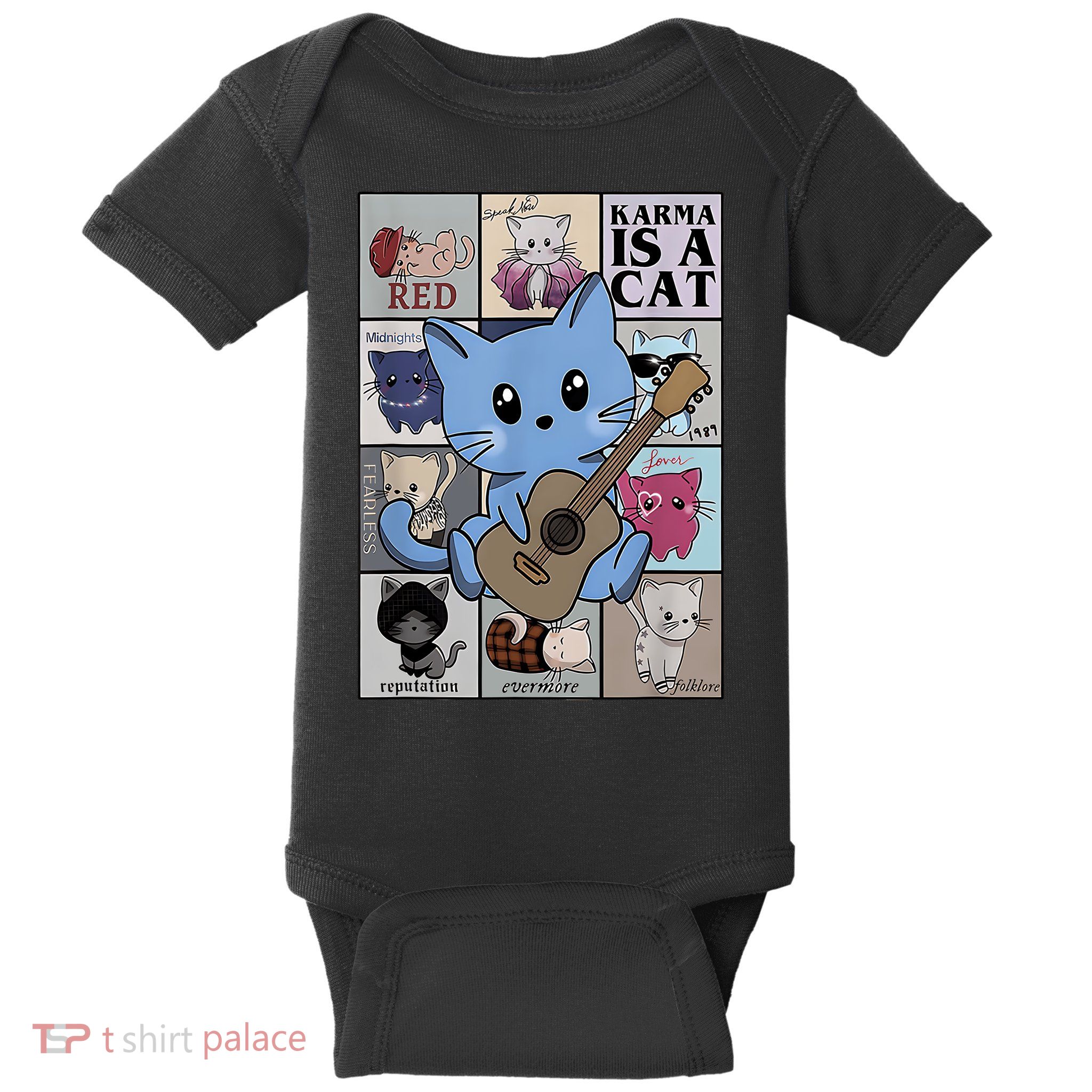 Karma Is Cat Album Baby Bodysuit
