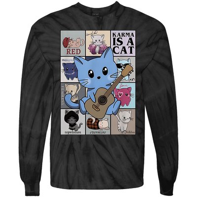 Karma Is Cat Album Tie-Dye Long Sleeve Shirt