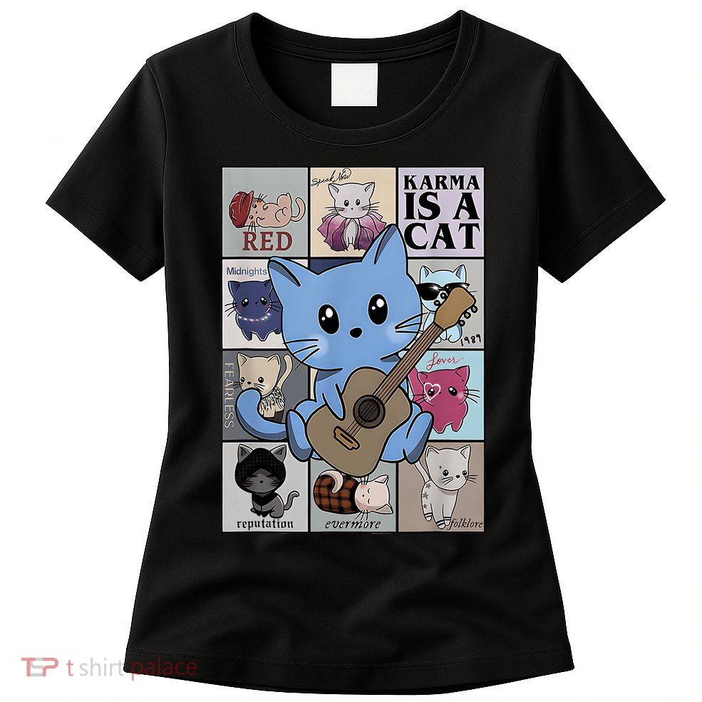 Karma Is Cat Album Womens T-Shirt