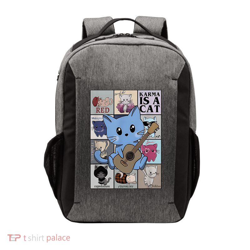 Karma Is Cat Album Vector Backpack