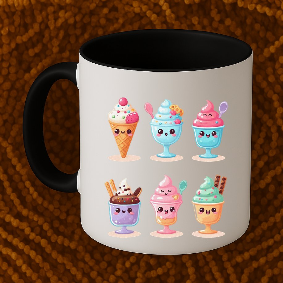 Kawaii Ice Cream Frozen Yogurt Lover Anime Mug