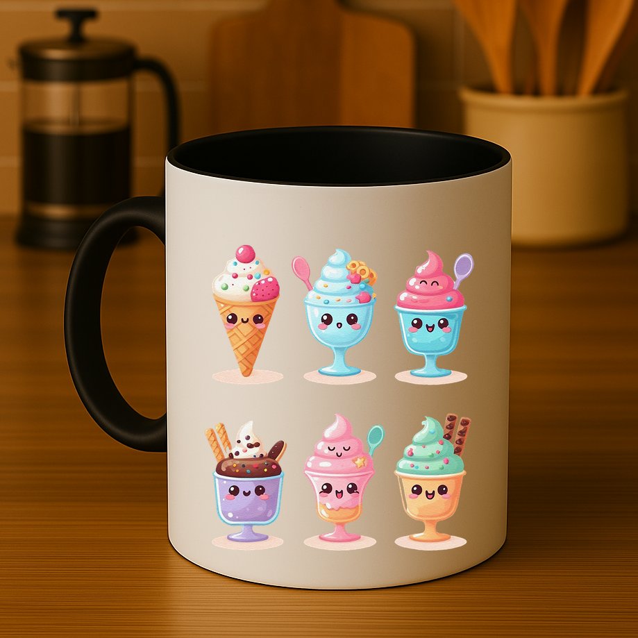 Kawaii Ice Cream Frozen Yogurt Lover Anime Mug