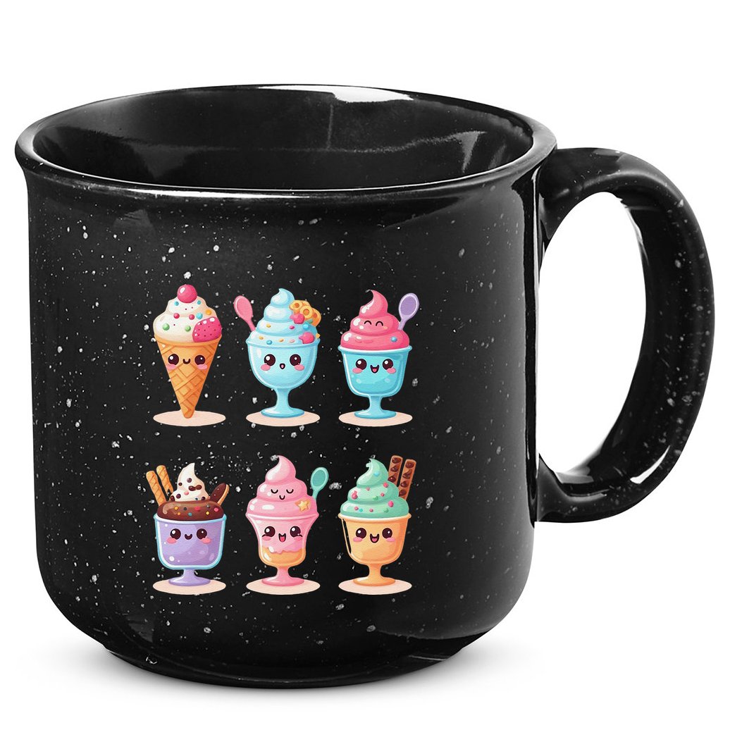 Kawaii Ice Cream Frozen Yogurt Lover Anime 15oz Campfire Ceramic Mug