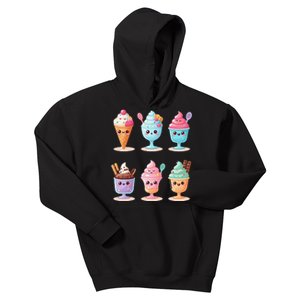 Kawaii Ice Cream Frozen Yogurt Lover Anime Kids Hoodie