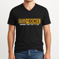 Knowing I CanT But He Can Christian Religious Jesus V-Neck T-Shirt