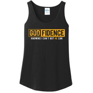 Knowing I CanT But He Can Christian Religious Jesus Ladies Essential Tank