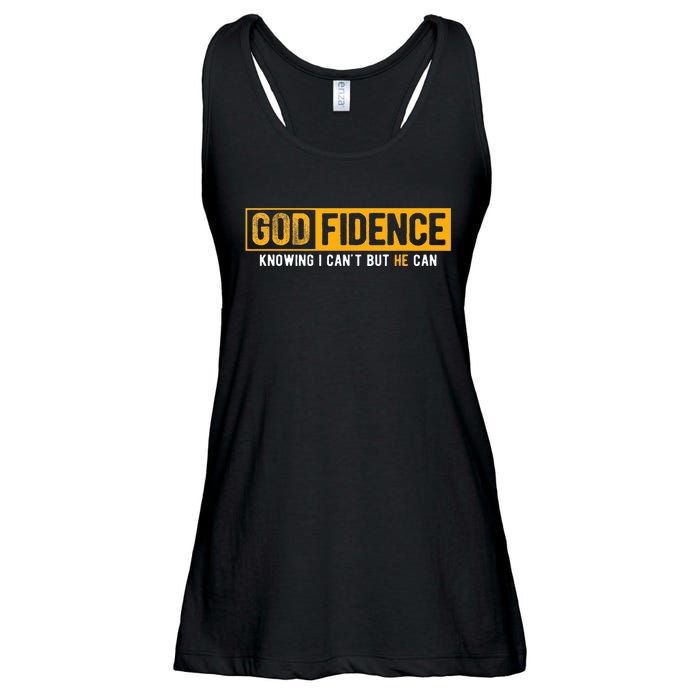 Knowing I CanT But He Can Christian Religious Jesus Ladies Essential Flowy Tank