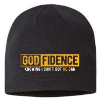 Knowing I CanT But He Can Christian Religious Jesus Sustainable Beanie