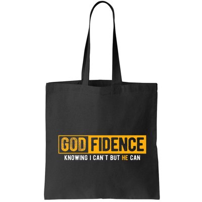 Knowing I CanT But He Can Christian Religious Jesus Bag