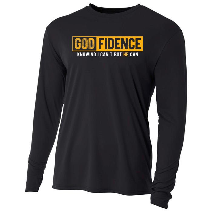 Knowing I CanT But He Can Christian Religious Jesus Cooling Performance Long Sleeve Crew