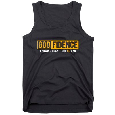 Knowing I CanT But He Can Christian Religious Jesus Tank Top