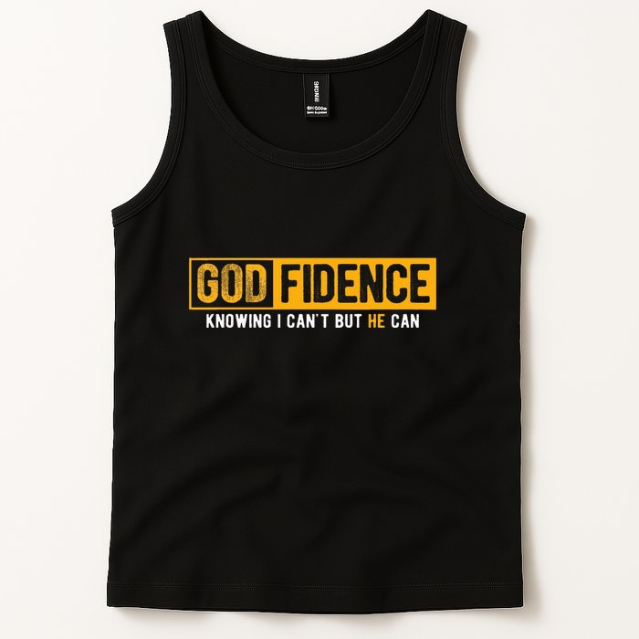 Knowing I CanT But He Can Christian Religious Jesus Tank Top