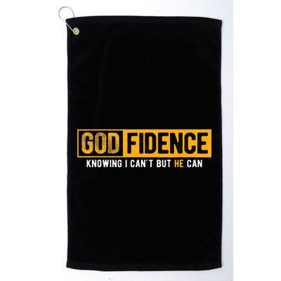 Knowing I CanT But He Can Christian Religious Jesus Golf Towel
