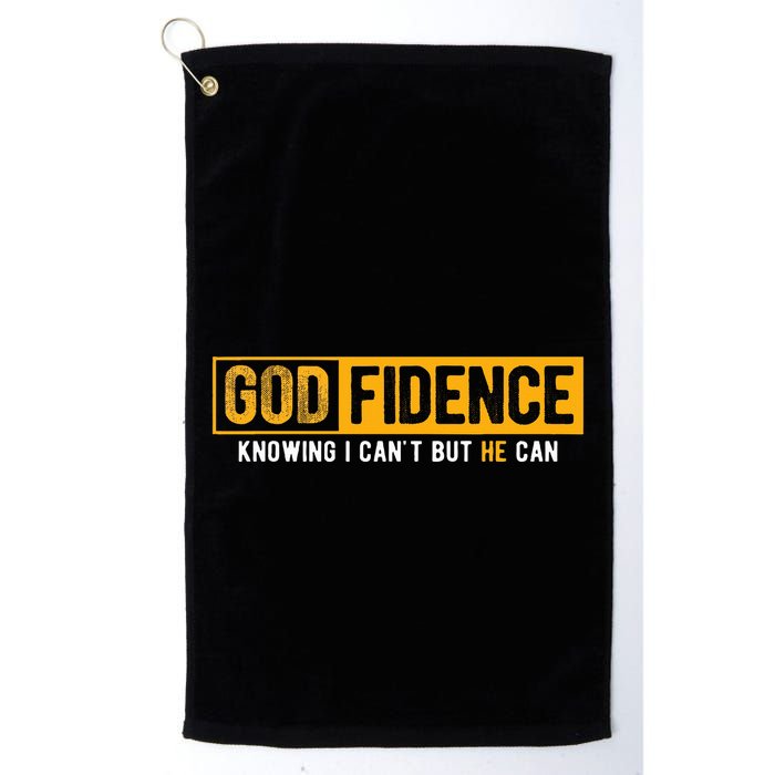 Knowing I CanT But He Can Christian Religious Jesus Golf Towel