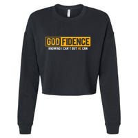 Knowing I CanT But He Can Christian Religious Jesus Cropped Pullover Crew