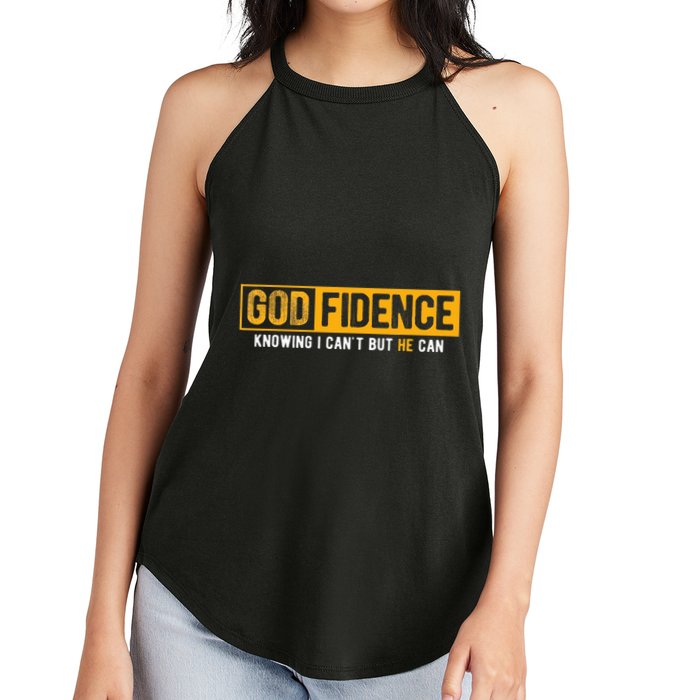 Knowing I CanT But He Can Christian Religious Jesus Women's Perfect Tri Rocker Tank