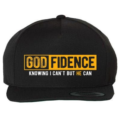 Knowing I CanT But He Can Christian Religious Jesus Wool Snapback Cap