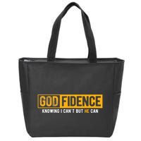 Knowing I CanT But He Can Christian Religious Jesus Zip Tote Bag