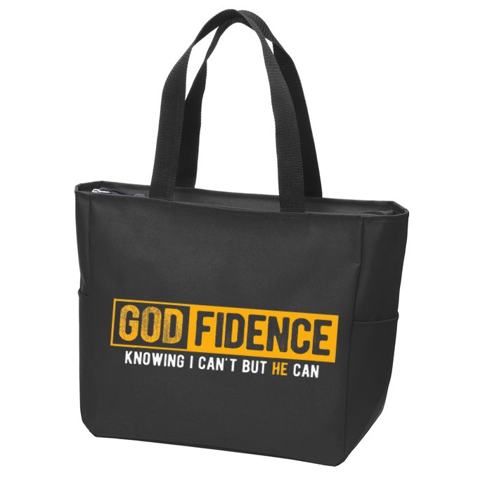 Knowing I CanT But He Can Christian Religious Jesus Zip Tote Bag