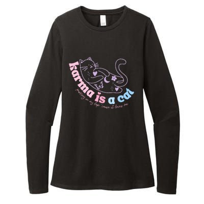 Karma Is Cat Purring In My Lap Cause It Loves Me  Womens CVC Long Sleeve Shirt