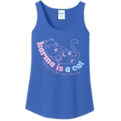 Karma Is Cat Purring In My Lap Cause It Loves Me  Ladies Essential Tank