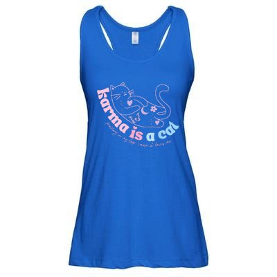 Karma Is Cat Purring In My Lap Cause It Loves Me  Ladies Essential Flowy Tank