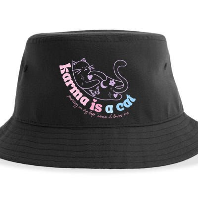 Karma Is Cat Purring In My Lap Cause It Loves Me  Sustainable Bucket Hat