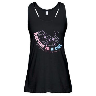 Karma Is Cat Purring In My Lap Cause It Loves Me  Ladies Essential Flowy Tank