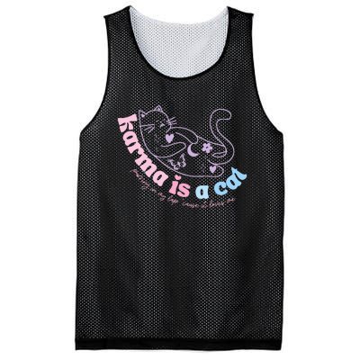 Karma Is Cat Purring In My Lap Cause It Loves Me  Mesh Reversible Basketball Jersey Tank