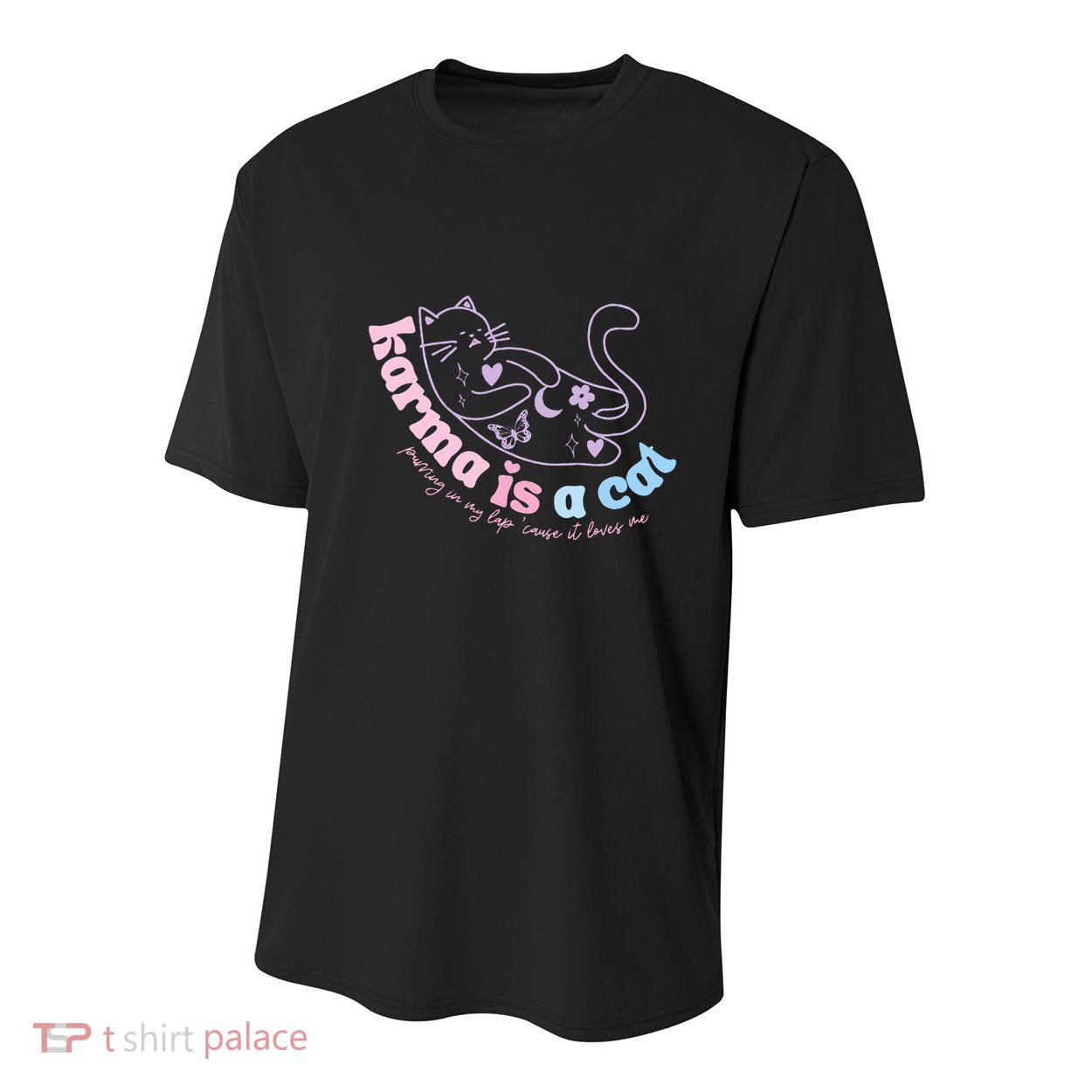 Karma Is Cat Purring In My Lap Cause It Loves Me  Youth Performance Sprint T-Shirt