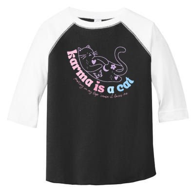 Karma Is Cat Purring In My Lap Cause It Loves Me  Toddler Fine Jersey T-Shirt