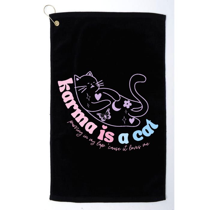 Karma Is Cat Purring In My Lap Cause It Loves Me  Golf Towel