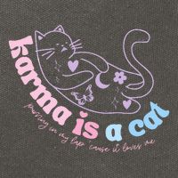 Karma Is Cat Purring In My Lap Cause It Loves Me  Cotton Canvas Backpack