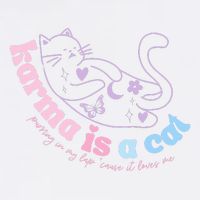 Karma Is Cat Purring In My Lap Cause It Loves Me  Garment-Dyed Sweatshirt
