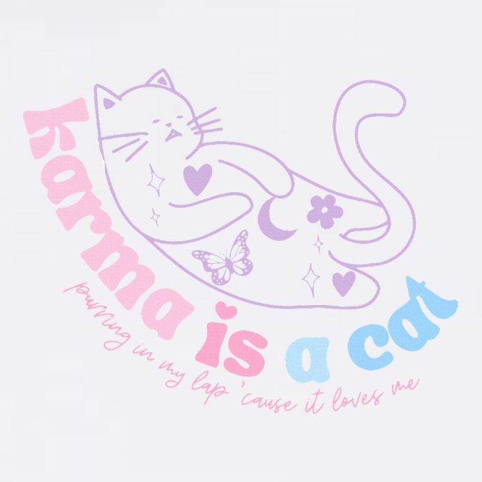 Karma Is Cat Purring In My Lap Cause It Loves Me  Garment-Dyed Sweatshirt