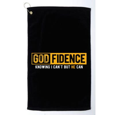Knowing I Cant But He Can Christian Religious Jesus Golf Towel
