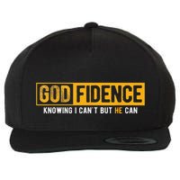 Knowing I Cant But He Can Christian Religious Jesus Wool Snapback Cap