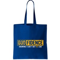 Knowing I Cant But He Can Christian Religious Jesus Bag