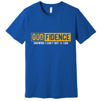 Knowing I Cant But He Can Christian Religious Jesus Premium T-Shirt