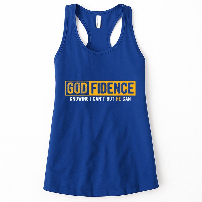Knowing I Cant But He Can Christian Religious Jesus Womens Tank Top