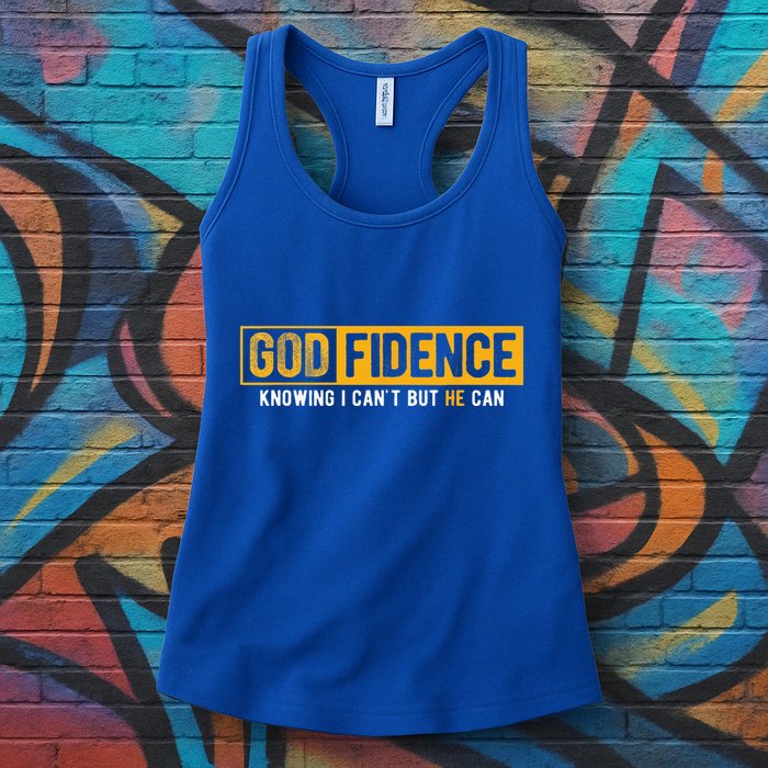 Knowing I Cant But He Can Christian Religious Jesus Womens Tank Top
