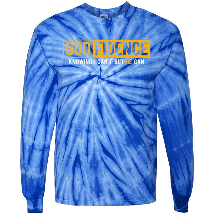 Knowing I Cant But He Can Christian Religious Jesus Tie-Dye Long Sleeve Shirt