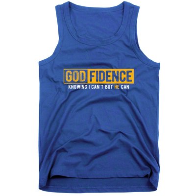 Knowing I Cant But He Can Christian Religious Jesus Tank Top