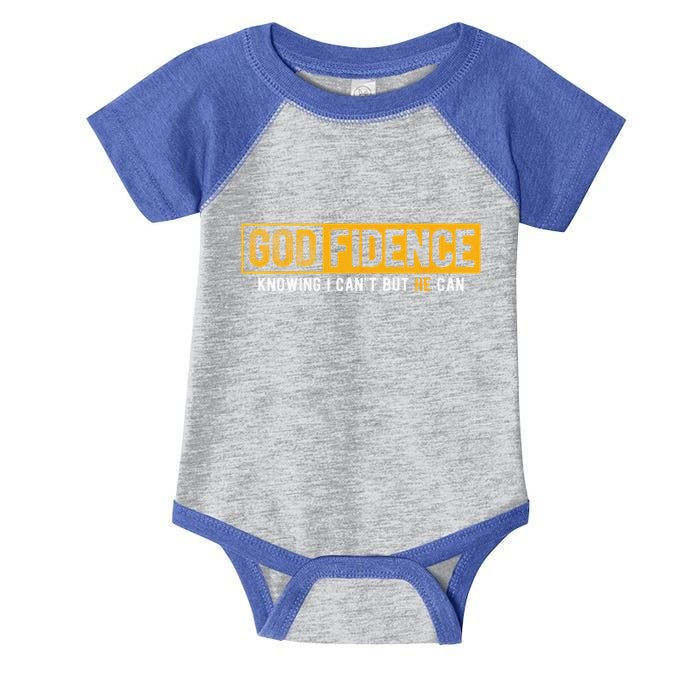 Knowing I Cant But He Can Christian Religious Jesus Infant Baby Jersey Bodysuit