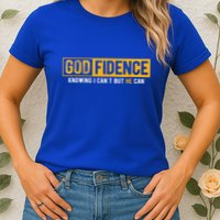 Knowing I Cant But He Can Christian Religious Jesus Womens T-Shirt