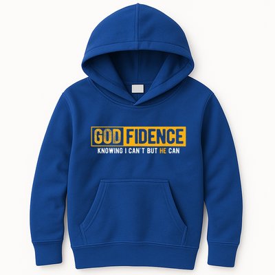 Knowing I Cant But He Can Christian Religious Jesus Kids Hoodie