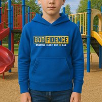 Knowing I Cant But He Can Christian Religious Jesus Kids Hoodie