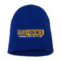 Knowing I Cant But He Can Christian Religious Jesus Short Acrylic Beanie