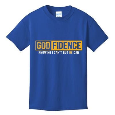 Knowing I Cant But He Can Christian Religious Jesus Kids T-Shirt